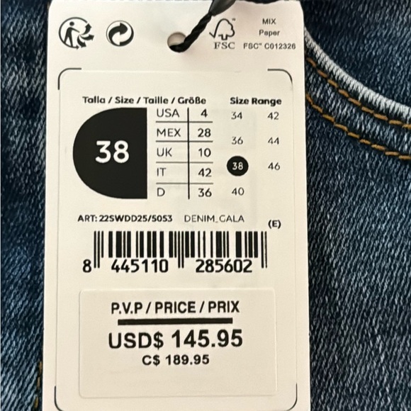 Desigual NWT Flared Floral Cala Cropped Jeans Boho 4 - Picture 8 of 9